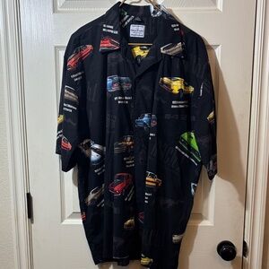 David Carey Black Car Print Shirt